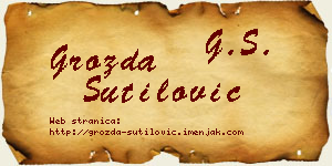 Grozda Šutilović vizit kartica